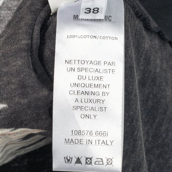 Balmain Black Cotton Distressed 3-Button Graphic Tank - Picture 10 of 11